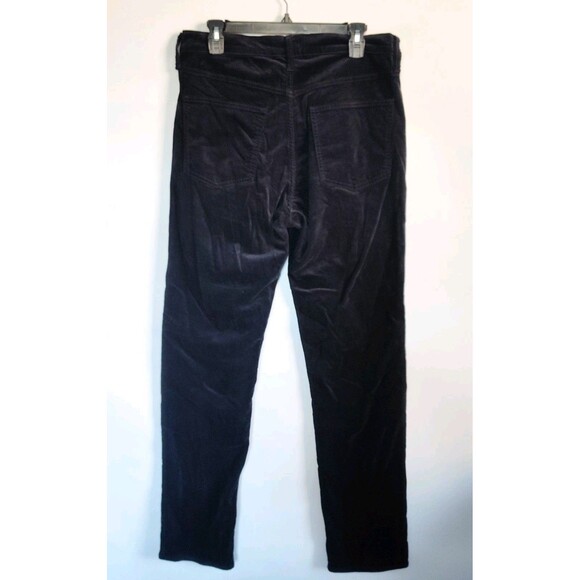 New Gap Velvet Pants Size 12 Tall 90s Straight High Rise Black 5-Pocket Y2K Warm - Picture 10 of 12